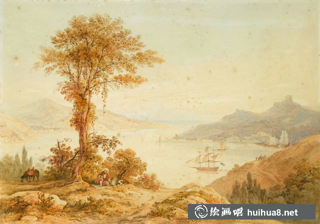 Thomas Allom托馬斯沃莫水彩風景畫