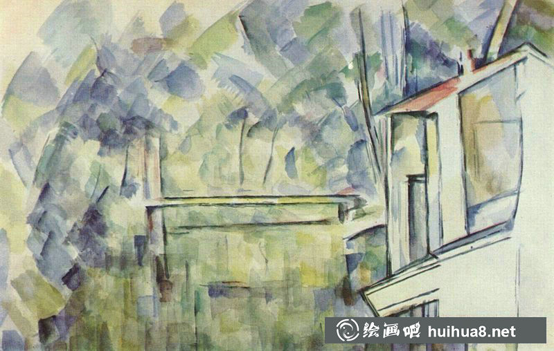 印象派畫家塞尚水彩畫作品