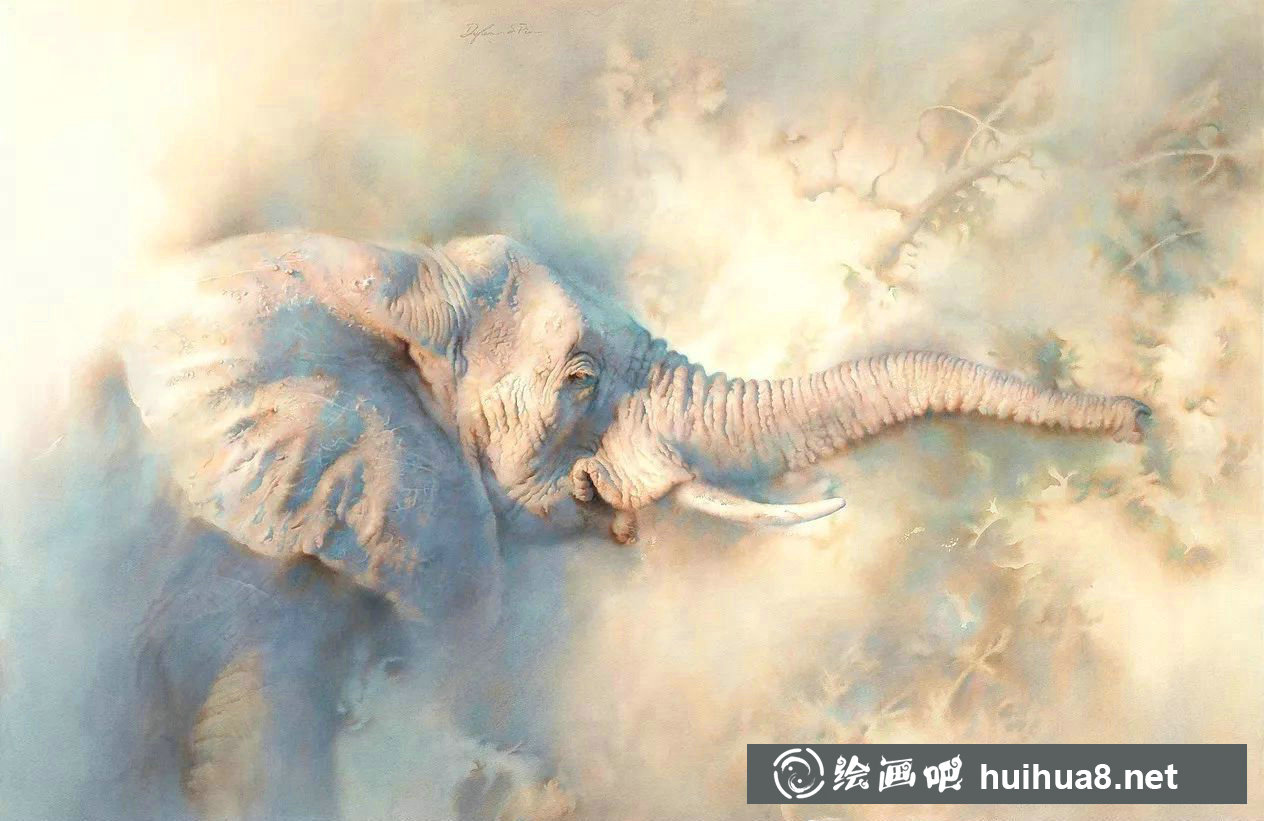 美國(guó)迪倫-斯科特.皮爾斯的非洲人物肖像水彩畫