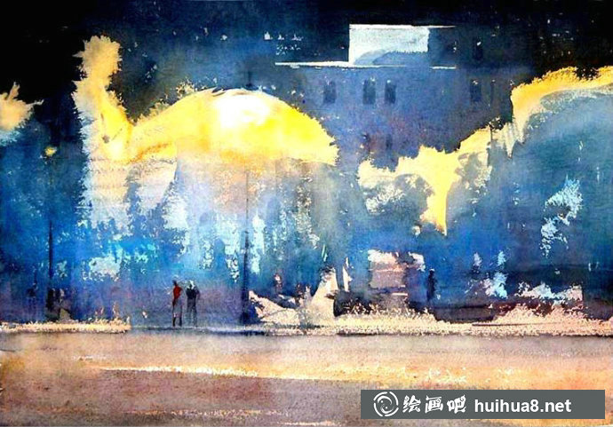 俄羅斯畫(huà)家Sergei Temerev都市景觀水彩畫(huà)