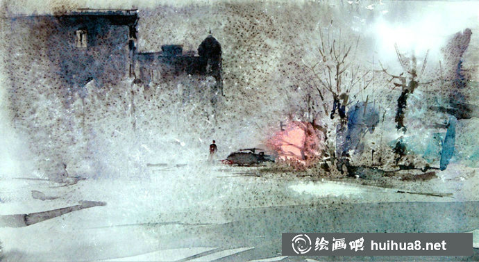 俄羅斯畫(huà)家Sergei Temerev都市景觀水彩畫(huà)