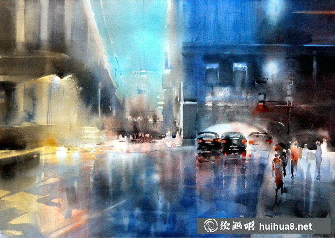 俄羅斯畫(huà)家Sergei Temerev都市景觀水彩畫(huà)