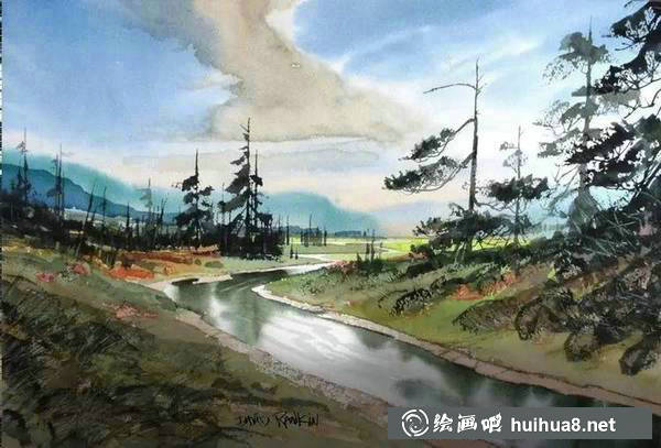 美國畫家David Rankin水彩風(fēng)景畫欣賞