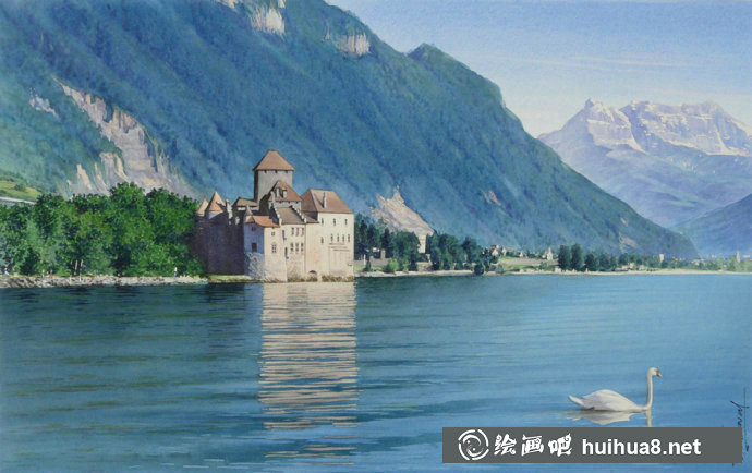 法畫(huà)畫(huà)家Thierry Duval風(fēng)景水彩畫(huà)欣賞