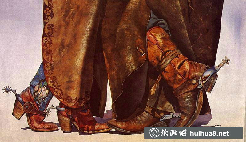 Nelson Boren美國水彩畫家（牛仔系列）