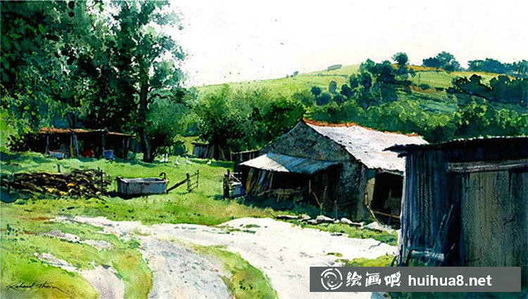 英國(guó)Richard Thorn的水彩風(fēng)景畫