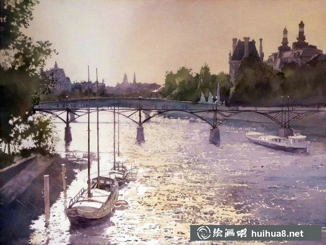 波蘭Michal Orlowski水彩風(fēng)景畫作品