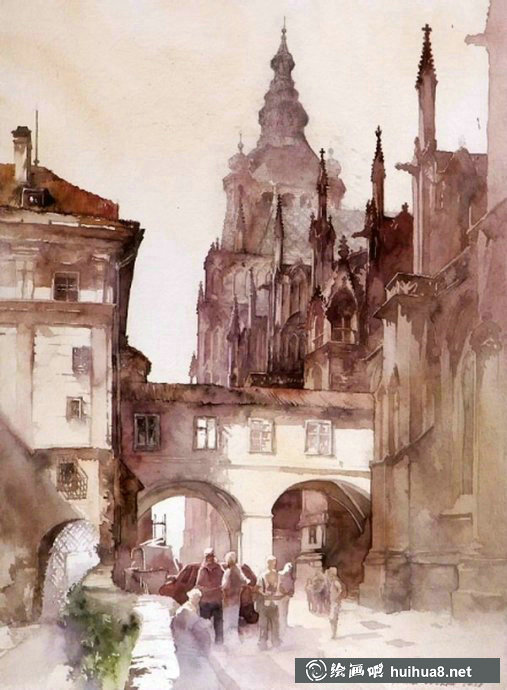 波蘭Michal Orlowski水彩風(fēng)景畫作品