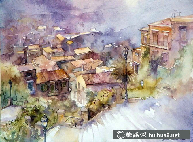 波蘭Michal Orlowski水彩風(fēng)景畫作品