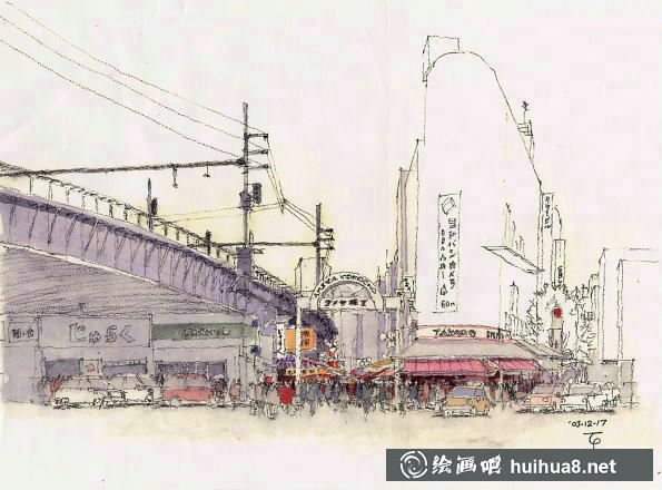 日本畫(huà)家坂田融水彩畫(huà)作品