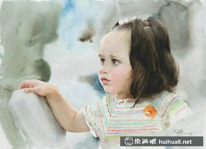 關維興水彩人物畫作品欣賞