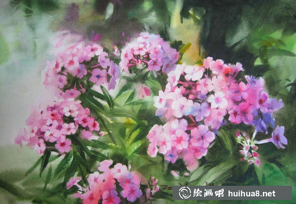 韓國Yang Won Hui水彩花卉作品