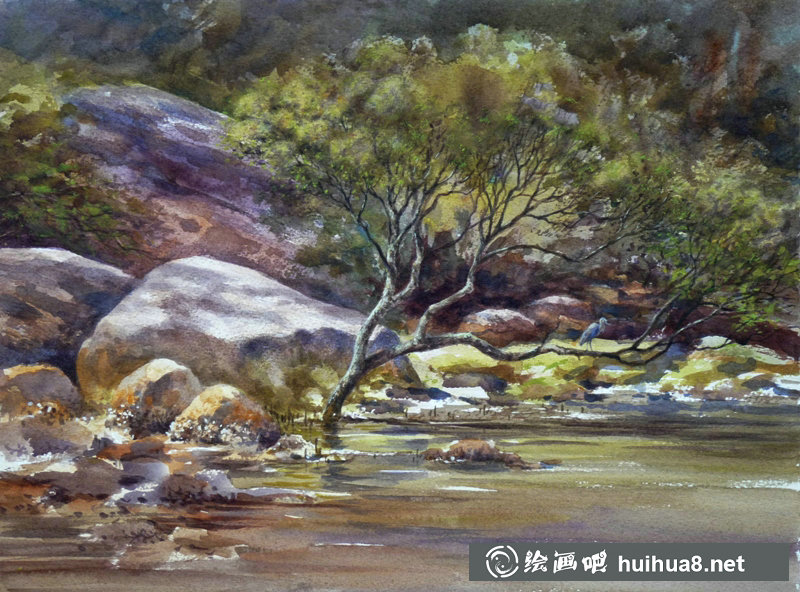 Guy Troughton自然類水彩畫作品