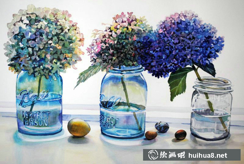 Catherine Hillis光影水彩畫作品