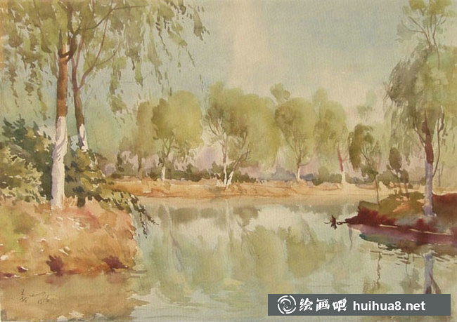 柳新生風(fēng)景水彩畫作品欣賞