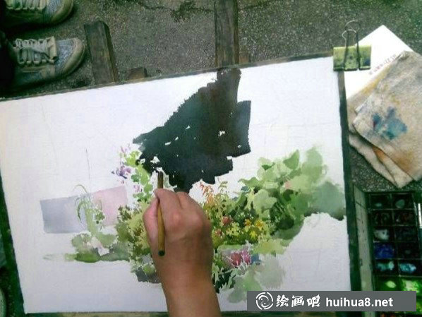 吳昌文水彩風(fēng)景寫生步驟圖 (8)