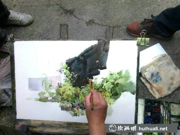 吳昌文水彩風(fēng)景寫生步驟圖 (9)
