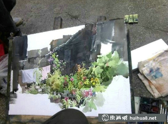 吳昌文水彩風(fēng)景寫生步驟圖 (11)