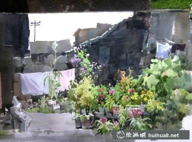 吳昌文水彩風(fēng)景寫生步驟圖 (13)