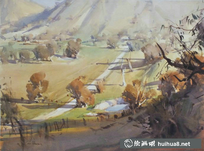 澳大利亞水彩畫家羅斯.帕特森繪畫作品