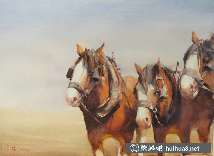 澳大利亞水彩畫家羅斯.帕特森繪畫作品
