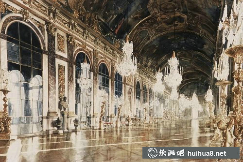 Paul Dmoch波蘭水彩畫家街景建筑風景畫