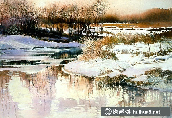 美國畫家妮塔恩格爾風(fēng)景水彩畫作品