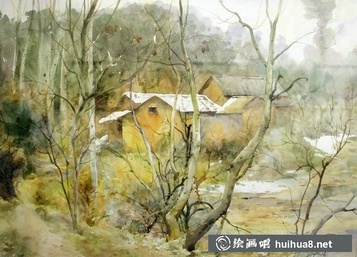 著名水彩畫家教育家劉鳳蘭水彩風(fēng)景作品