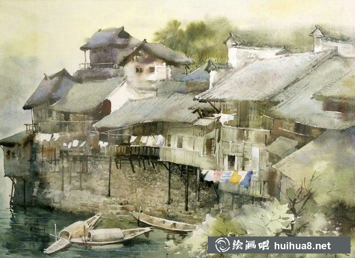 著名水彩畫家教育家劉鳳蘭水彩風(fēng)景作品