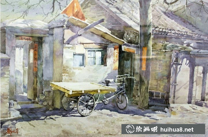 著名水彩畫家教育家劉鳳蘭水彩風(fēng)景作品