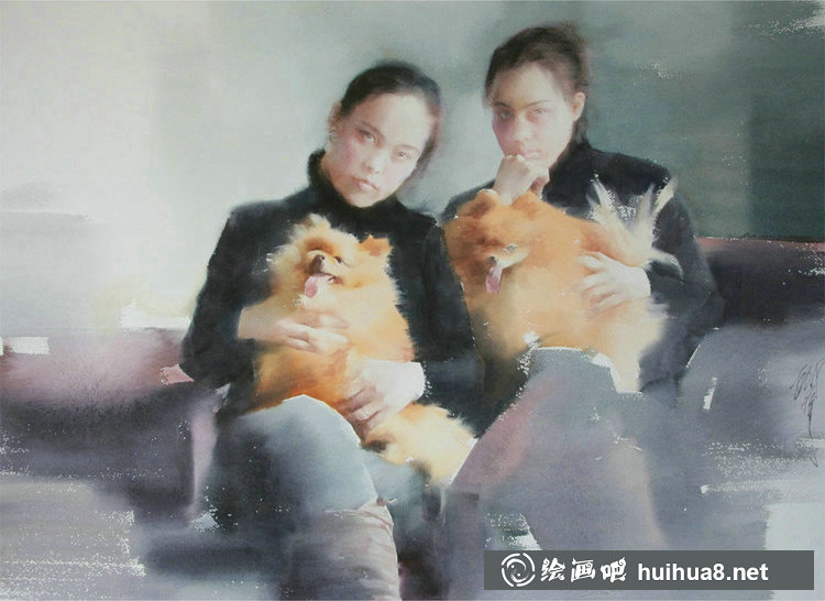 中國水彩畫家柳毅人物畫作品欣賞
