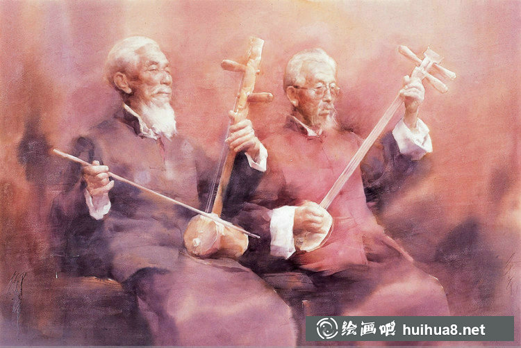 中國水彩畫家柳毅人物畫作品欣賞