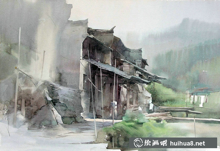 柳毅唯美風(fēng)景水彩作品欣賞