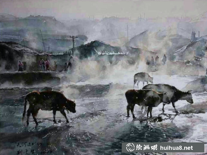 劉云生風(fēng)景水彩畫寫生作品