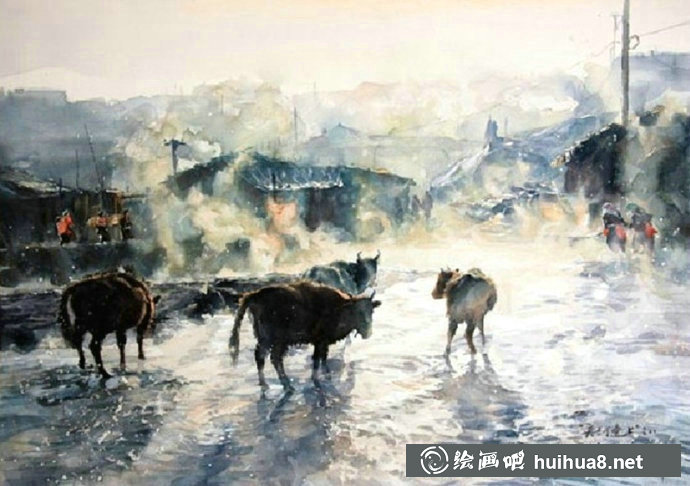 劉云生風(fēng)景水彩畫寫生作品