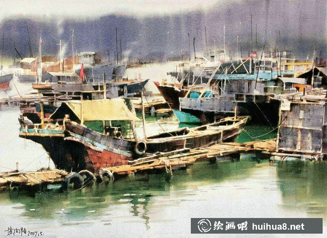 黃向陽(yáng)鄉(xiāng)村風(fēng)景水彩畫(huà)作品欣賞-16