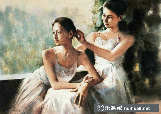 黃向陽人物水彩畫作品分享