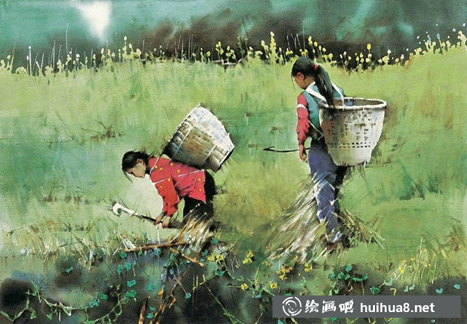 黃向陽人物水彩畫作品分享