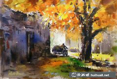 臺(tái)灣林經(jīng)哲風(fēng)景水彩畫作賞析