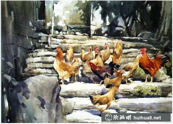 宋肇年水彩畫風景作品欣賞