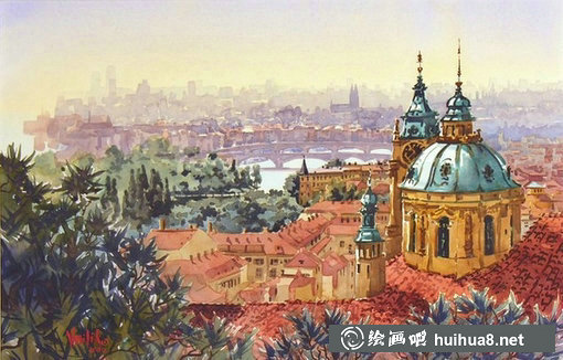美國Ann Vasilik風景水彩繪畫藝術作品-5