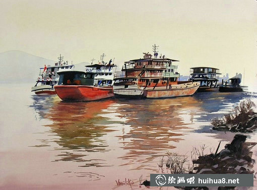 美國Ann Vasilik風景水彩繪畫藝術作品-15