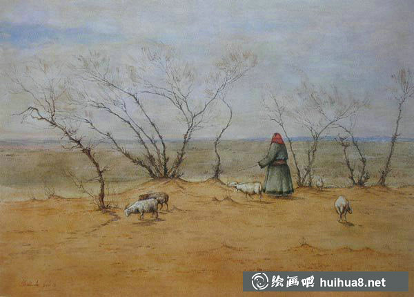奧迪靜物風(fēng)景水彩畫(huà)作品欣賞