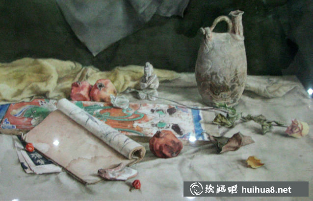 奧迪靜物風(fēng)景水彩畫(huà)作品欣賞