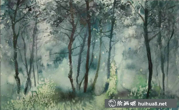 房敏水彩畫風(fēng)景作品-5