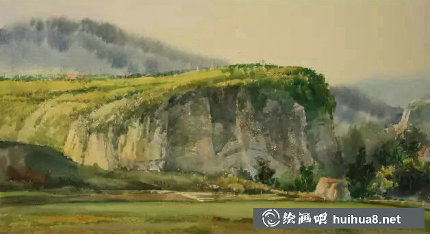 房敏水彩畫風(fēng)景作品-9
