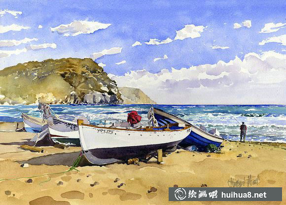 英國(guó)Margaret Merry花園海景風(fēng)光水彩