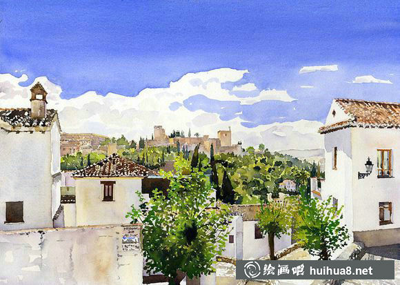 英國(guó)Margaret Merry花園海景風(fēng)光水彩