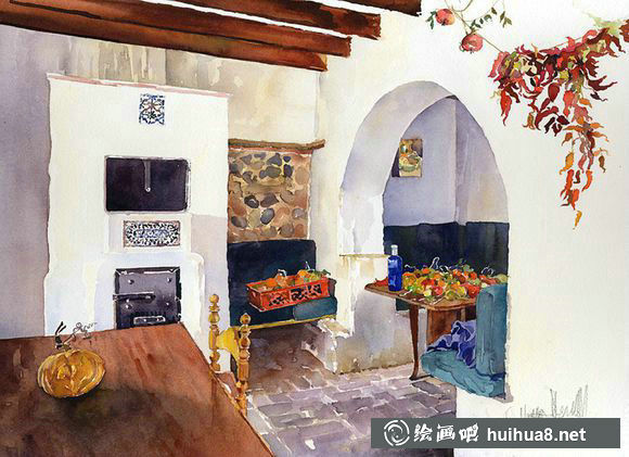 英國(guó)Margaret Merry花園海景風(fēng)光水彩