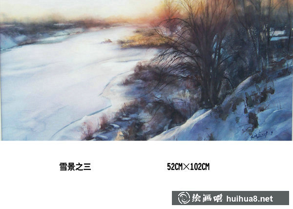杜曉光風(fēng)景人物手繪水彩畫作品-4